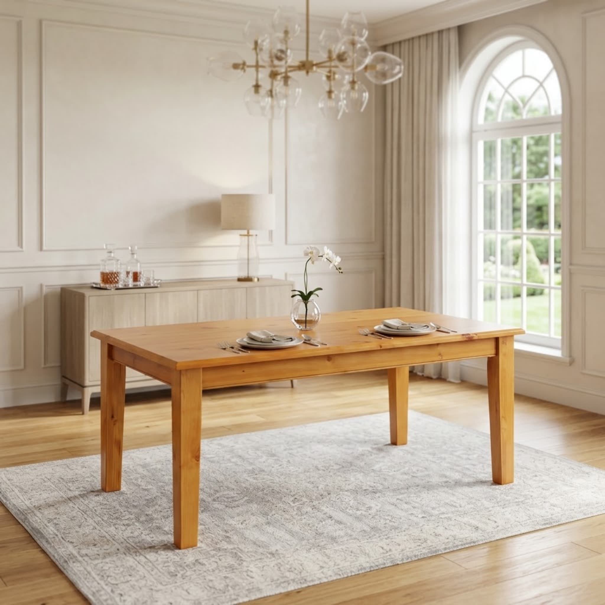 2.1m Rustic #8276 Wooden Dining Table (Colour same as Felton)