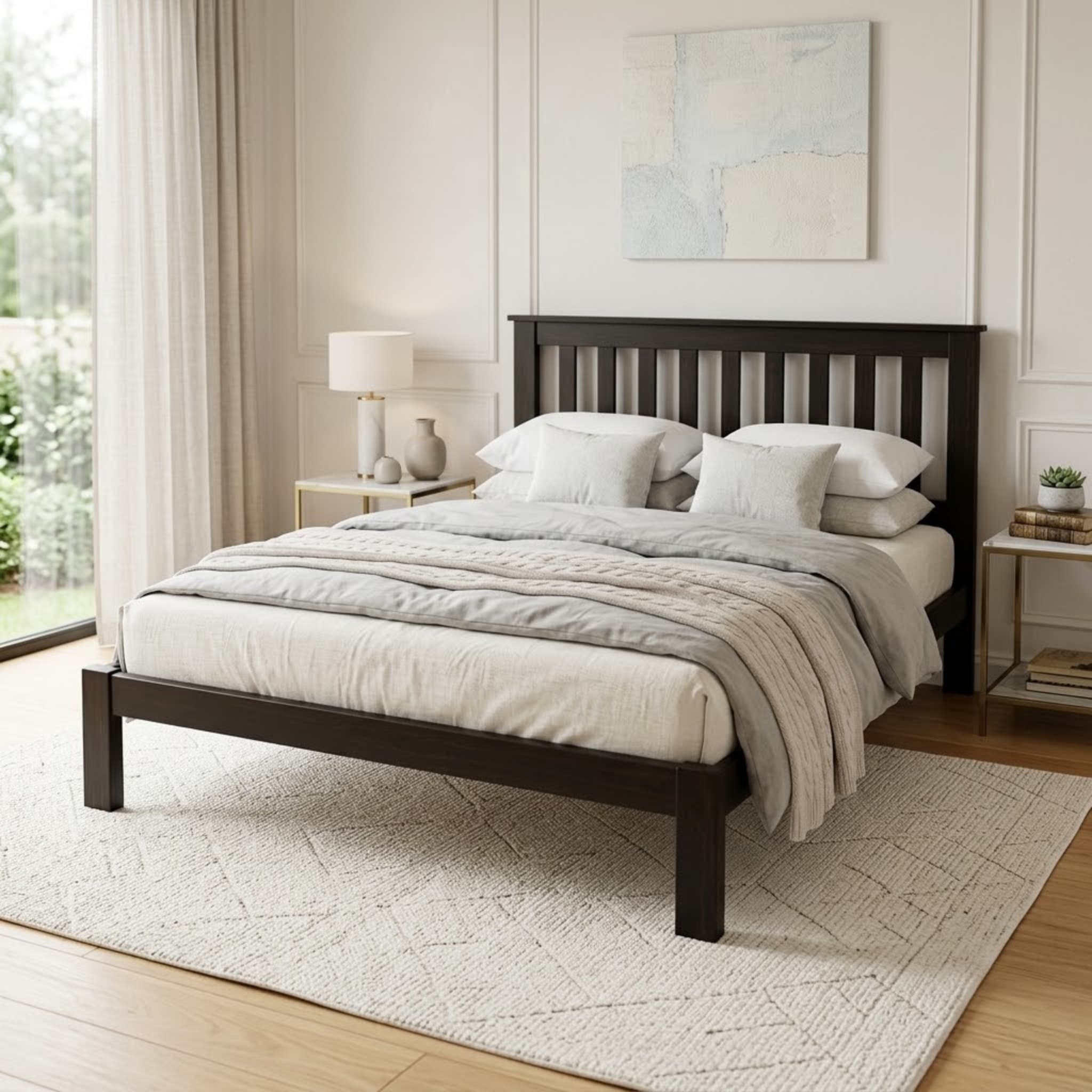 Black Classic King Single Bed + Mattress Bundle