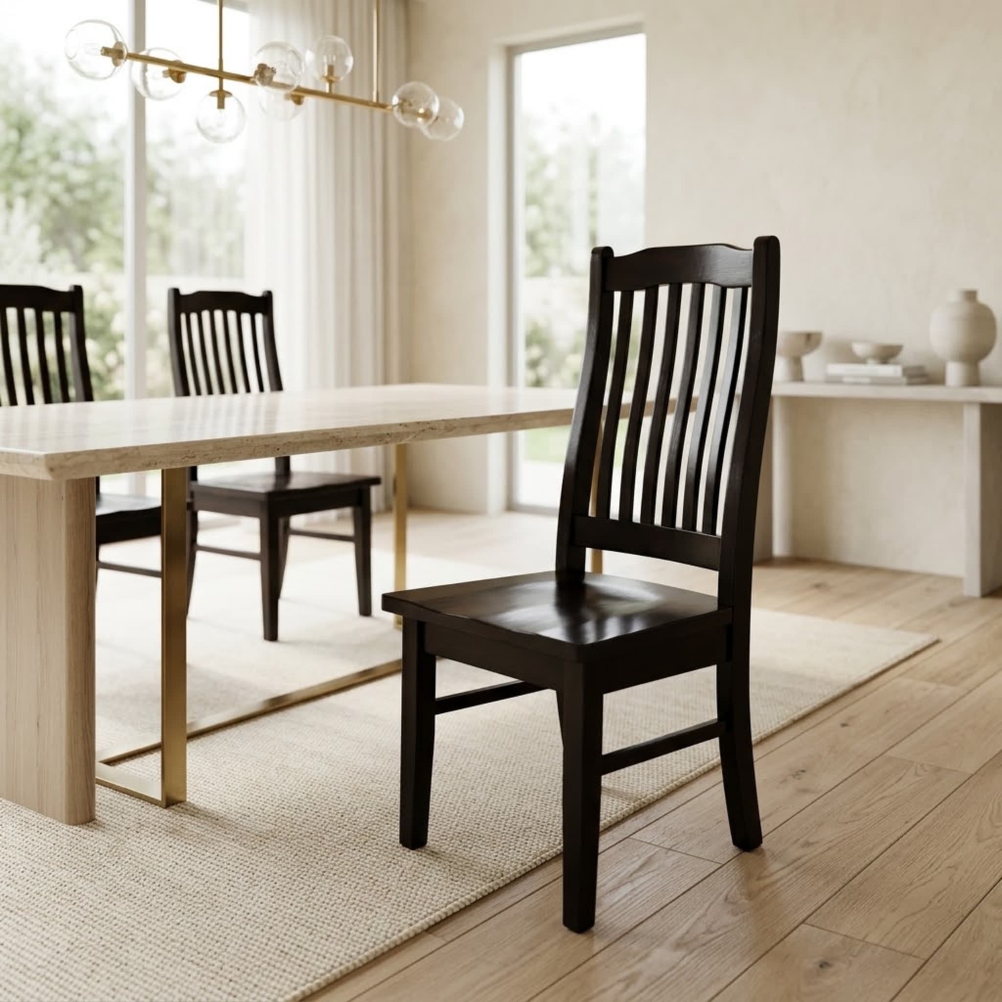Black Wooden Dining Chair
