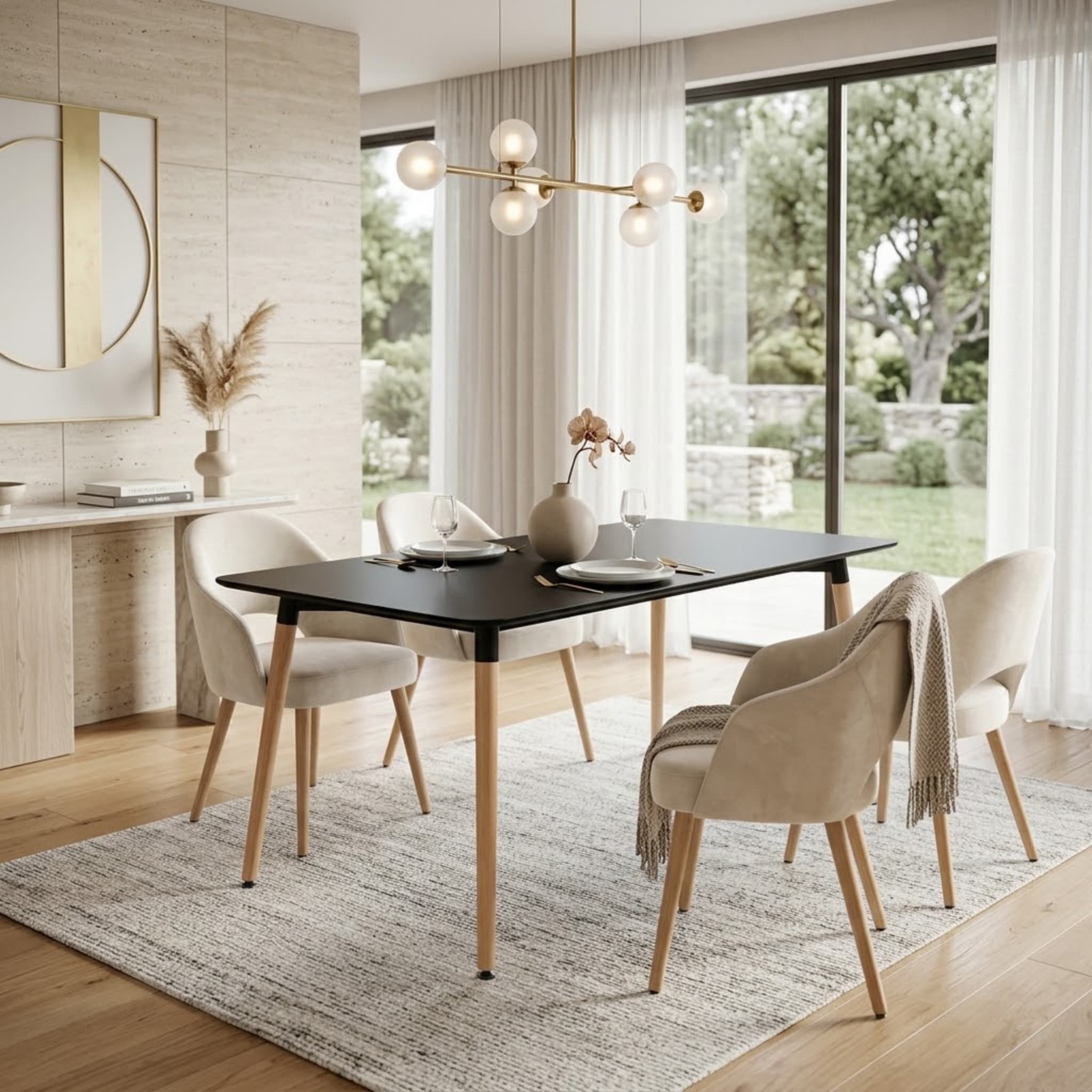 Echo Black Dining Table 1.5m