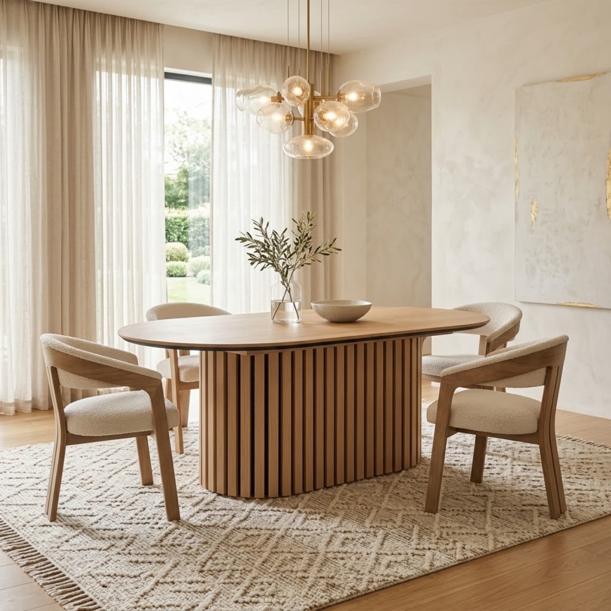 Hopewell Oval Dining Table 2.1m
