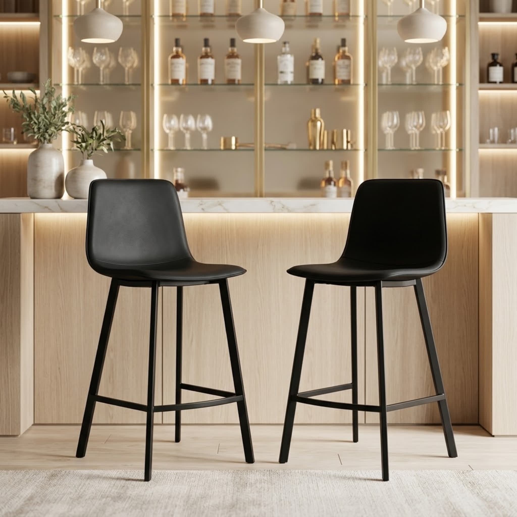 Katarina Barstool Black – Set of 2