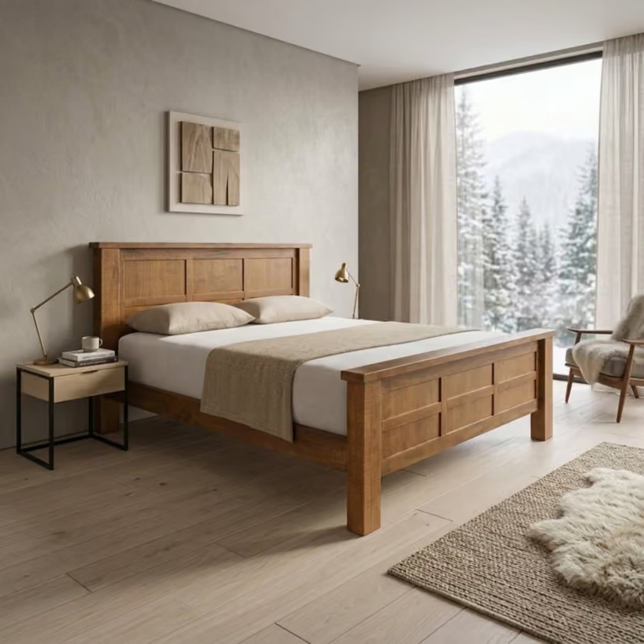 Woodgate King Size Bed Frame + Mattress Bundle