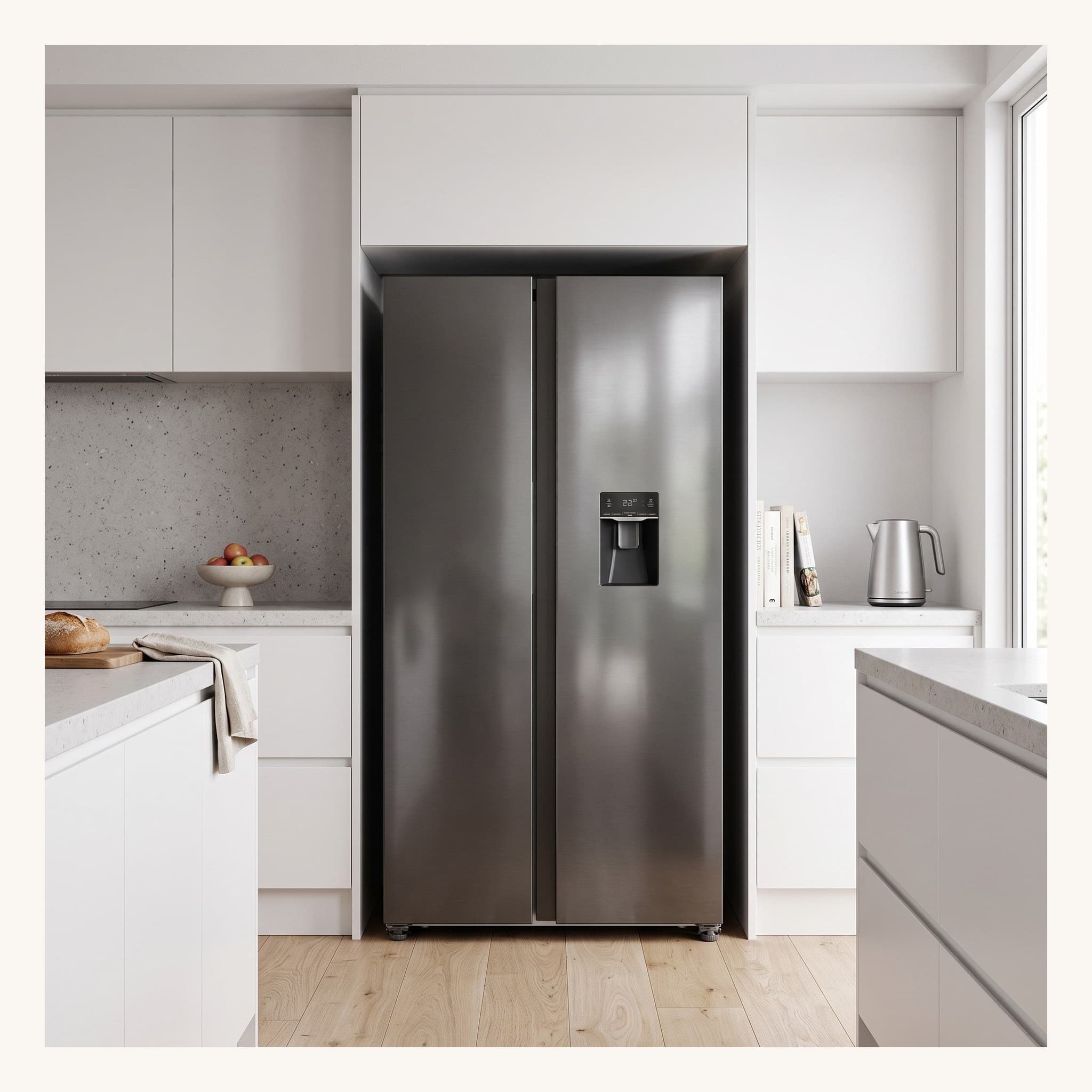 Imprasio 559L Side by Side Fridge Freezer with Water Dispenser