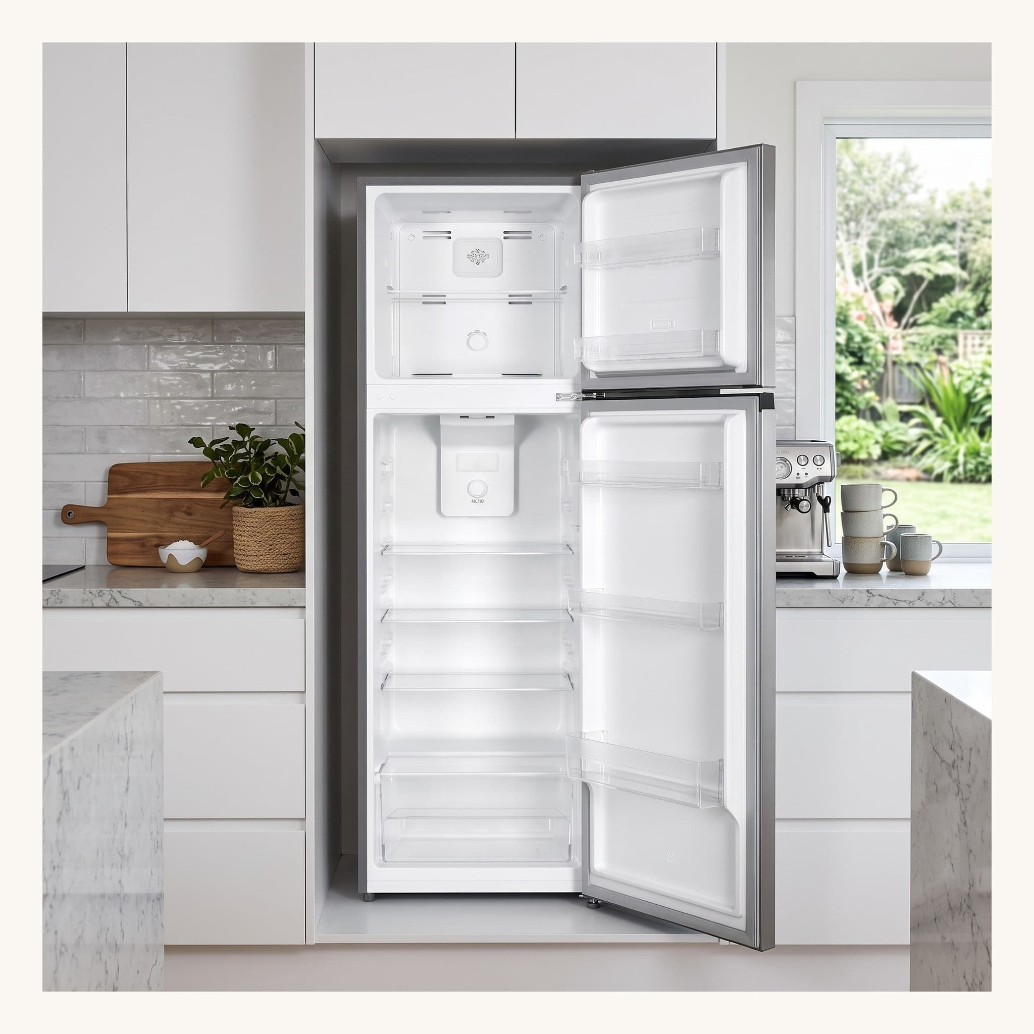 Imprasio 247L Top Mount Fridge Freezer Stainless Steel