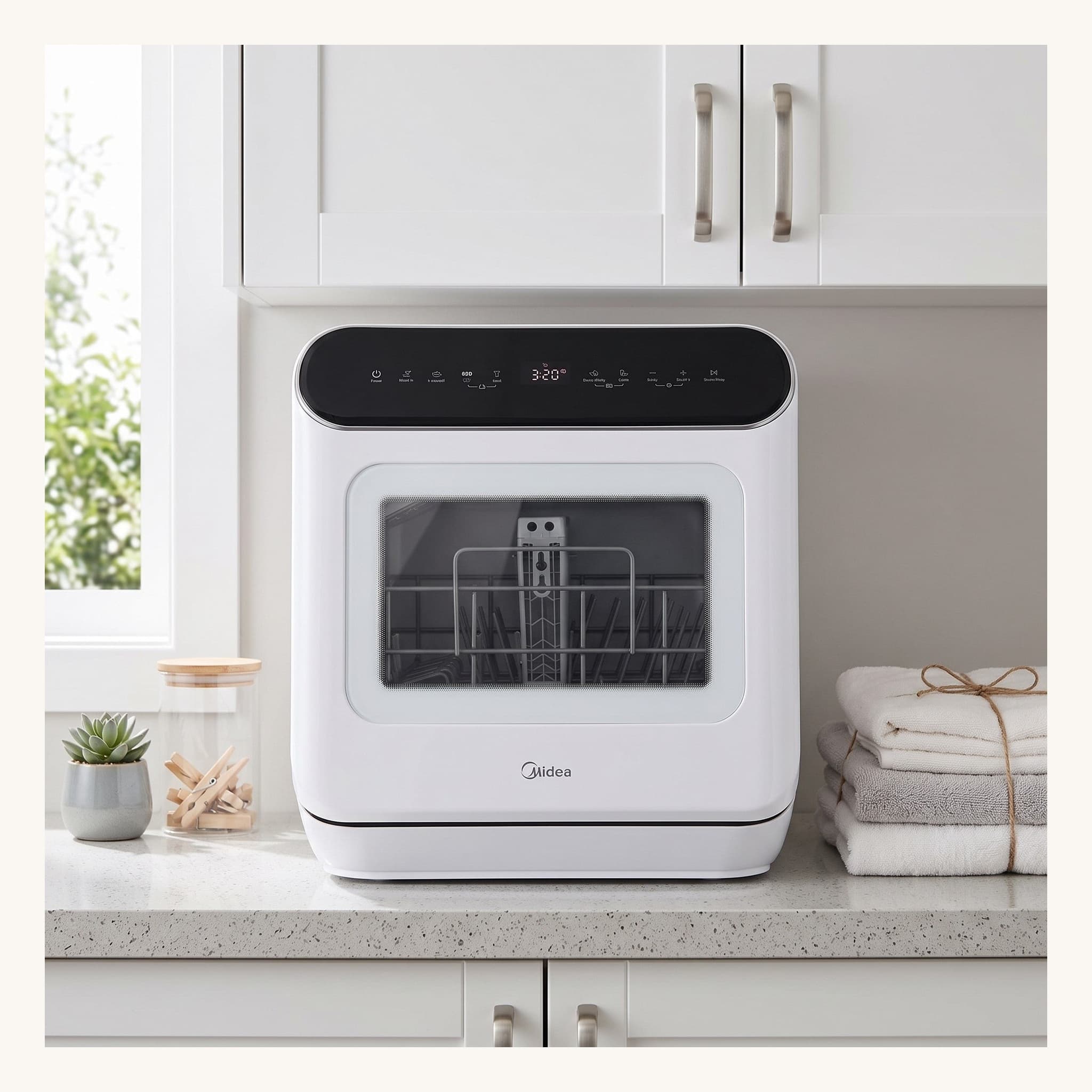 Midea 3 Place Setting Bench Top Mini Dishwasher