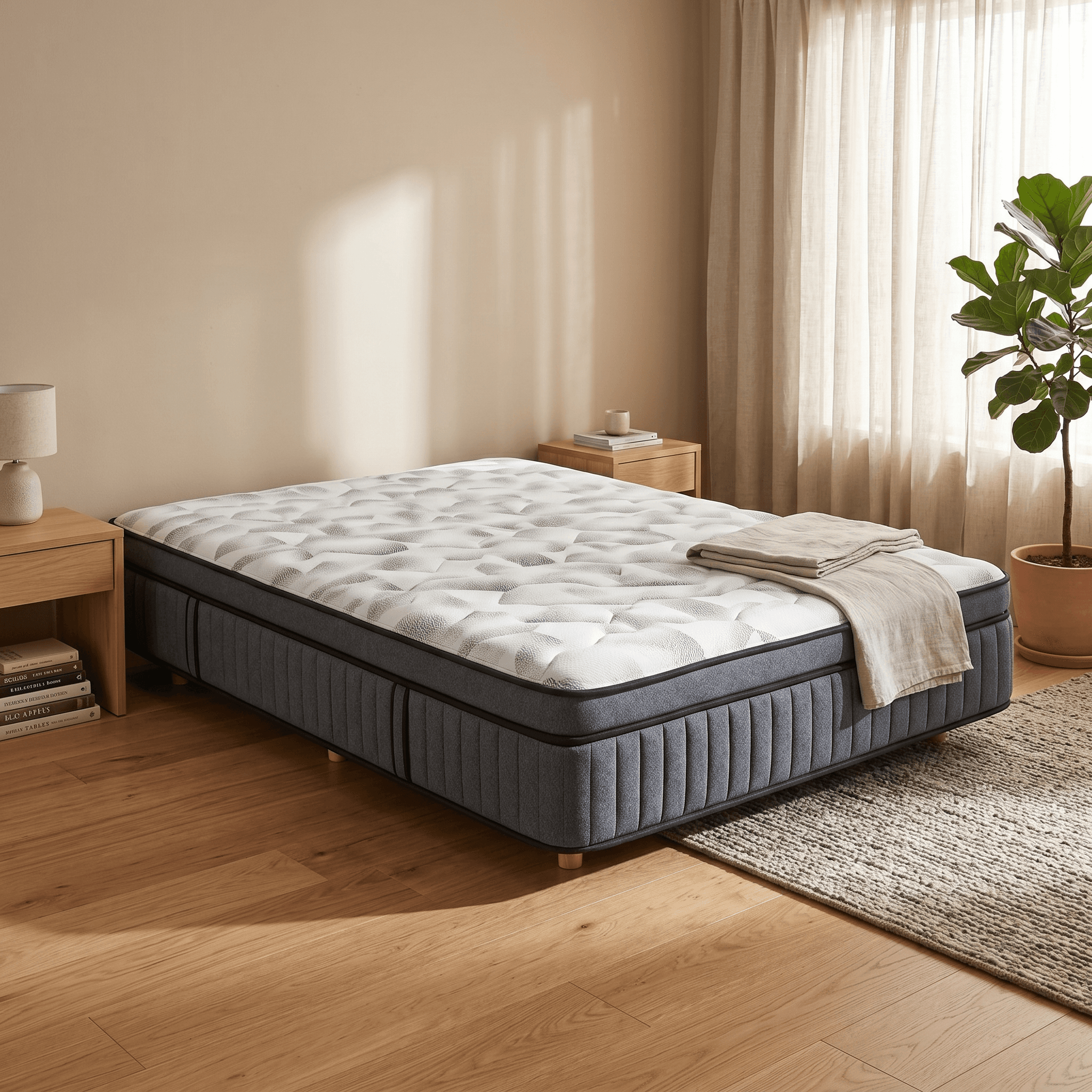 Atlanta King Single Mattress Pocket Spring with Euro Top + Eco Bed Base Bundle