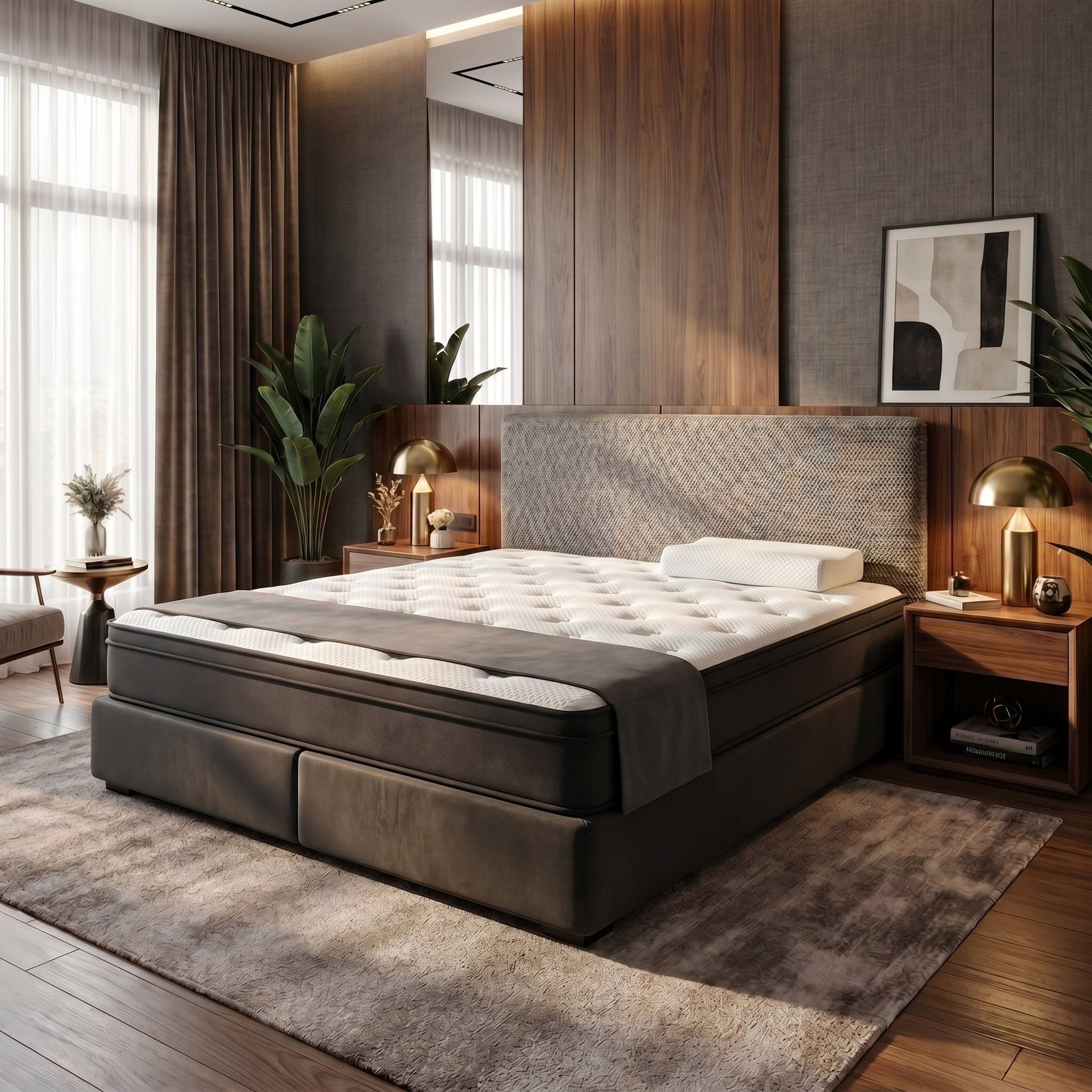 Donna Queen Euro Top Pocket Spring Mattress + Eco Bed Base Bundle