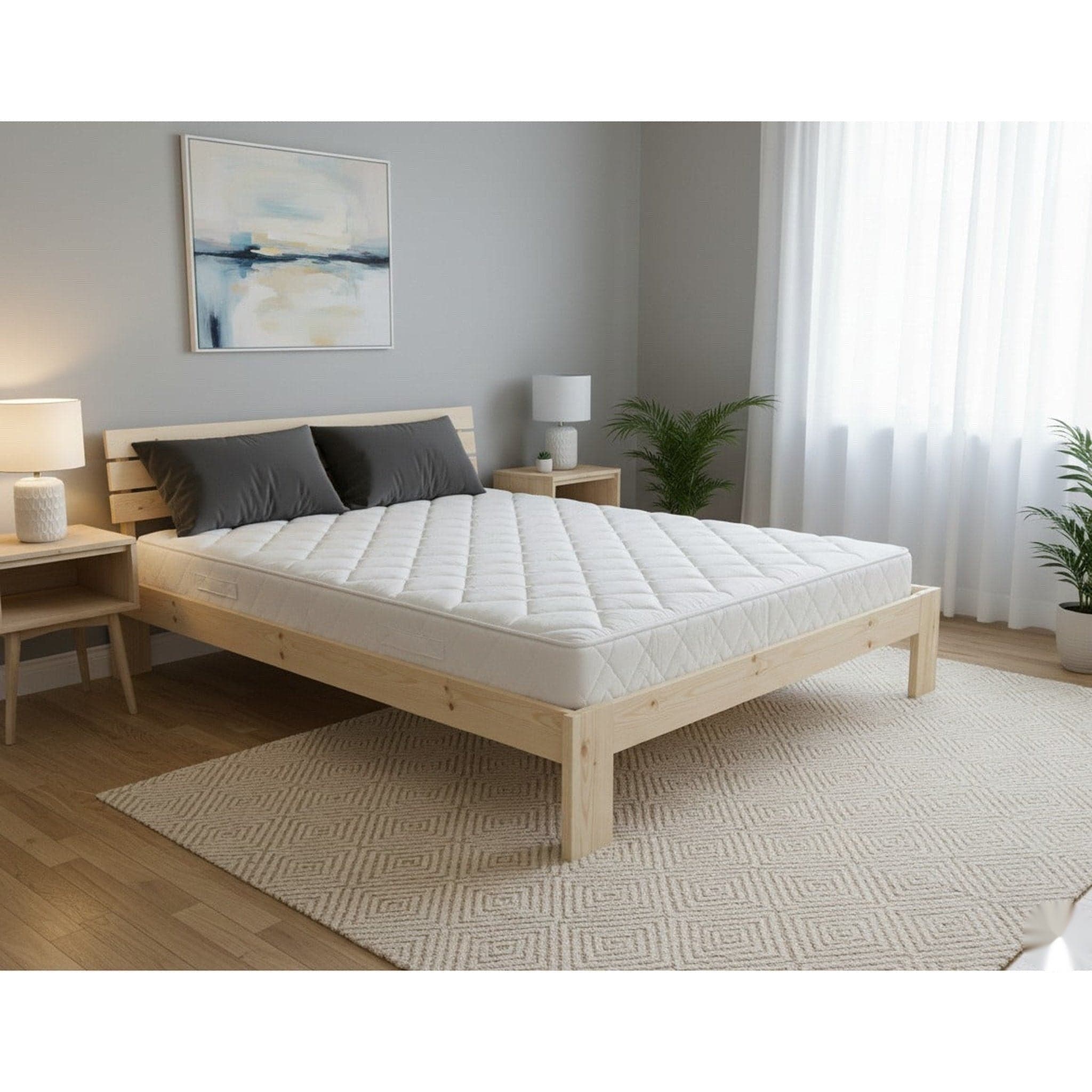 Bell Queen Wooden Bed + Mattress Bundle alternate view