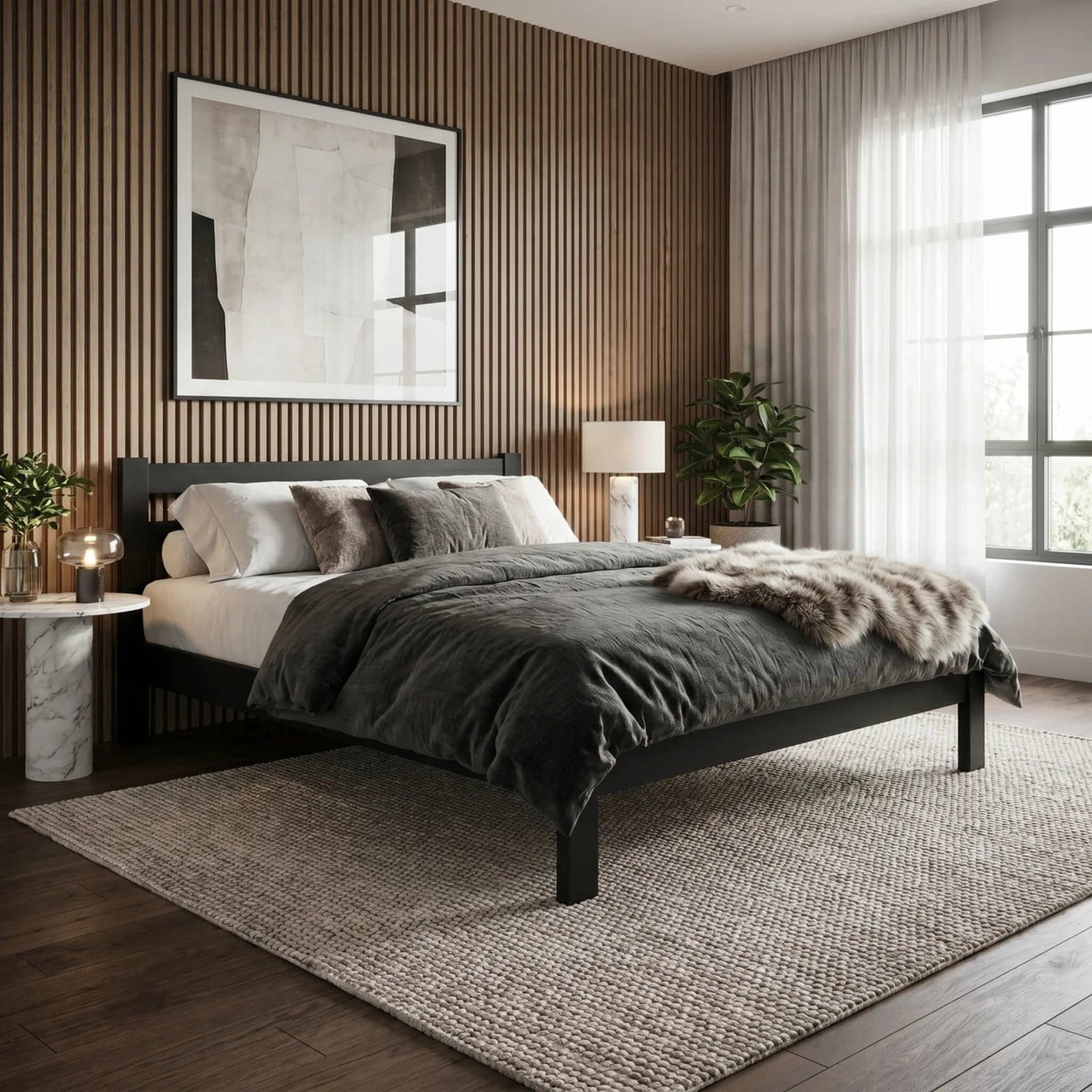 Black Tina King Single Bed + Mattress Bundle