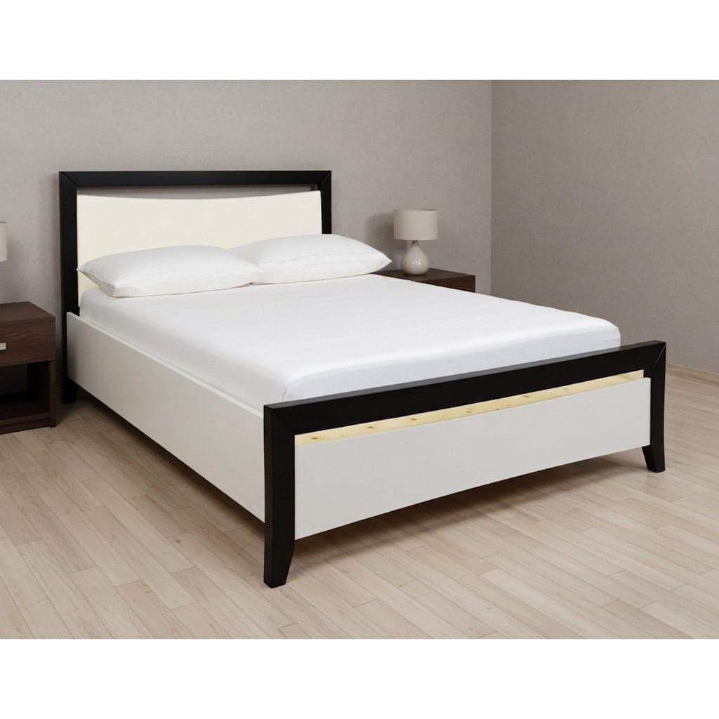 Patrick King Single Bed Frame (Black/white) + Mattress Bundle alternate view