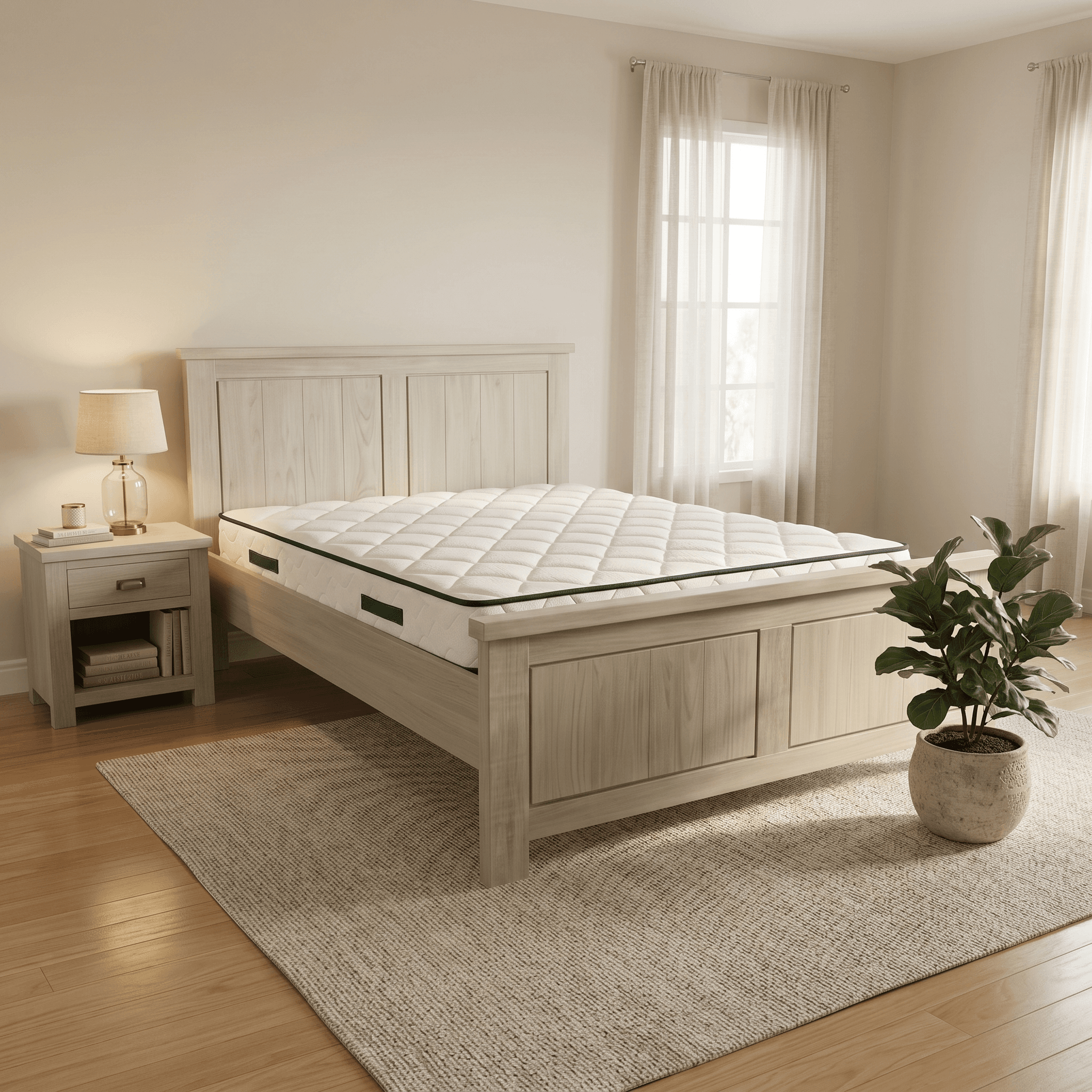 Amanda Queen Size Bed Frame + Mattress Bundle