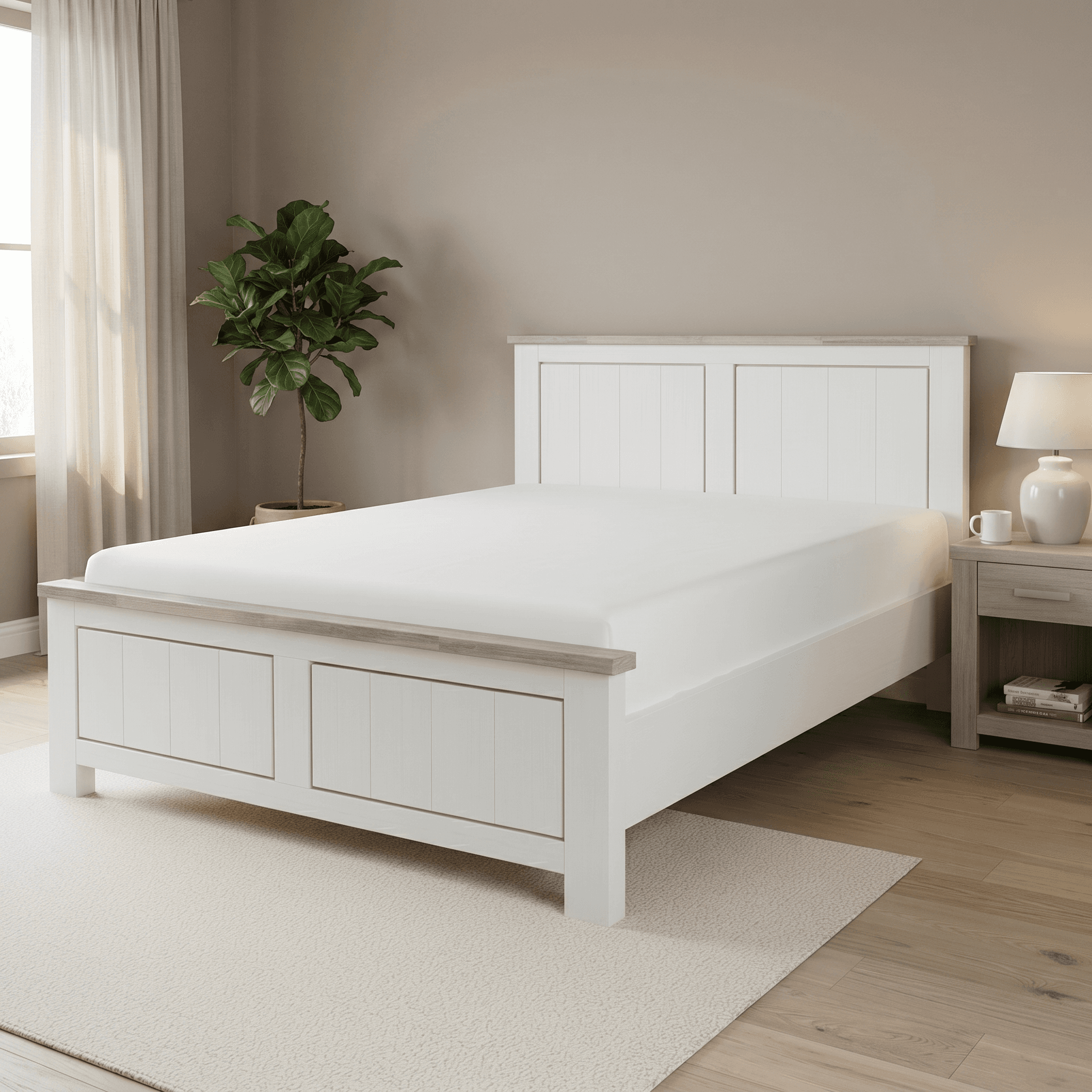 Ashland King Bed Frame + Mattress Bundle