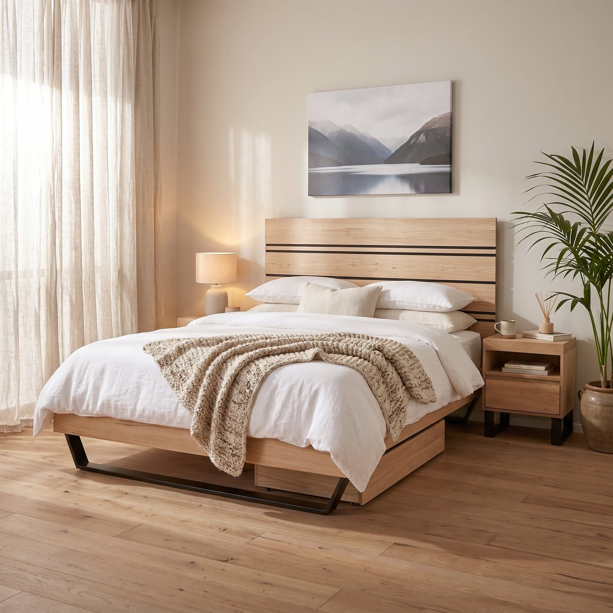 Bright Queen Bed + Mattress Bundle
