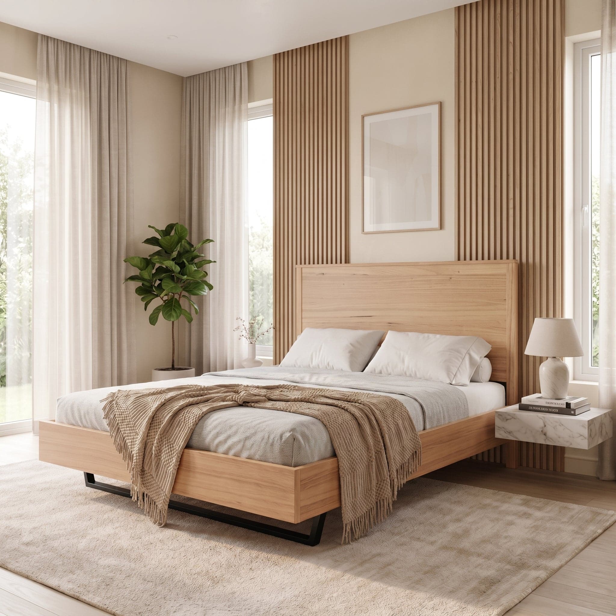 Kansas Queen Bed + Mattress Bundle